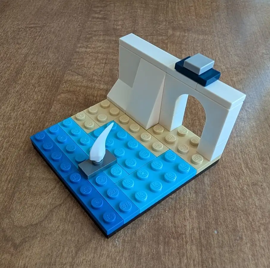 Seaside Scene MOC (Right Isometric View)